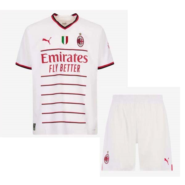 Camiseta AC Milan Replica Segunda Ropa Niño 2022/23